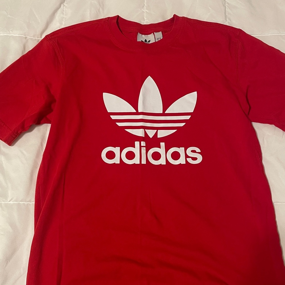 Adidas Red Logo T Shirt | Size XS